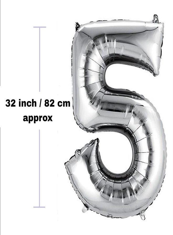 LUDALY Gold 32 inches Number Foil Balloons for New Year, Anniversary, Birthday Party Decorations Balloon (Silver, Number 25) - Image 3